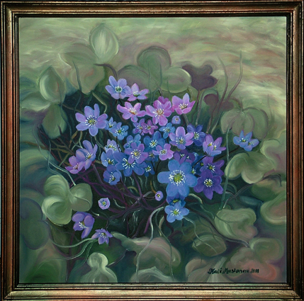 Kevään merkki 2, Kati Mustosen öljyvärimaalaus vuodelta 2011.