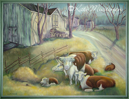 Kevätaamun rauha, Kati Mustonen 2011, öljyvärimaalaus