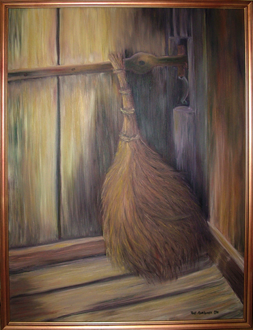 Luostarinmäen luuta, Kati Mustosen öljyvärimaalaus Turusta vuodelta 2011.