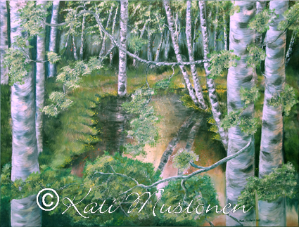 Vilppulan keävt 2010. Kati Mustosen öljyvärimaalaus.